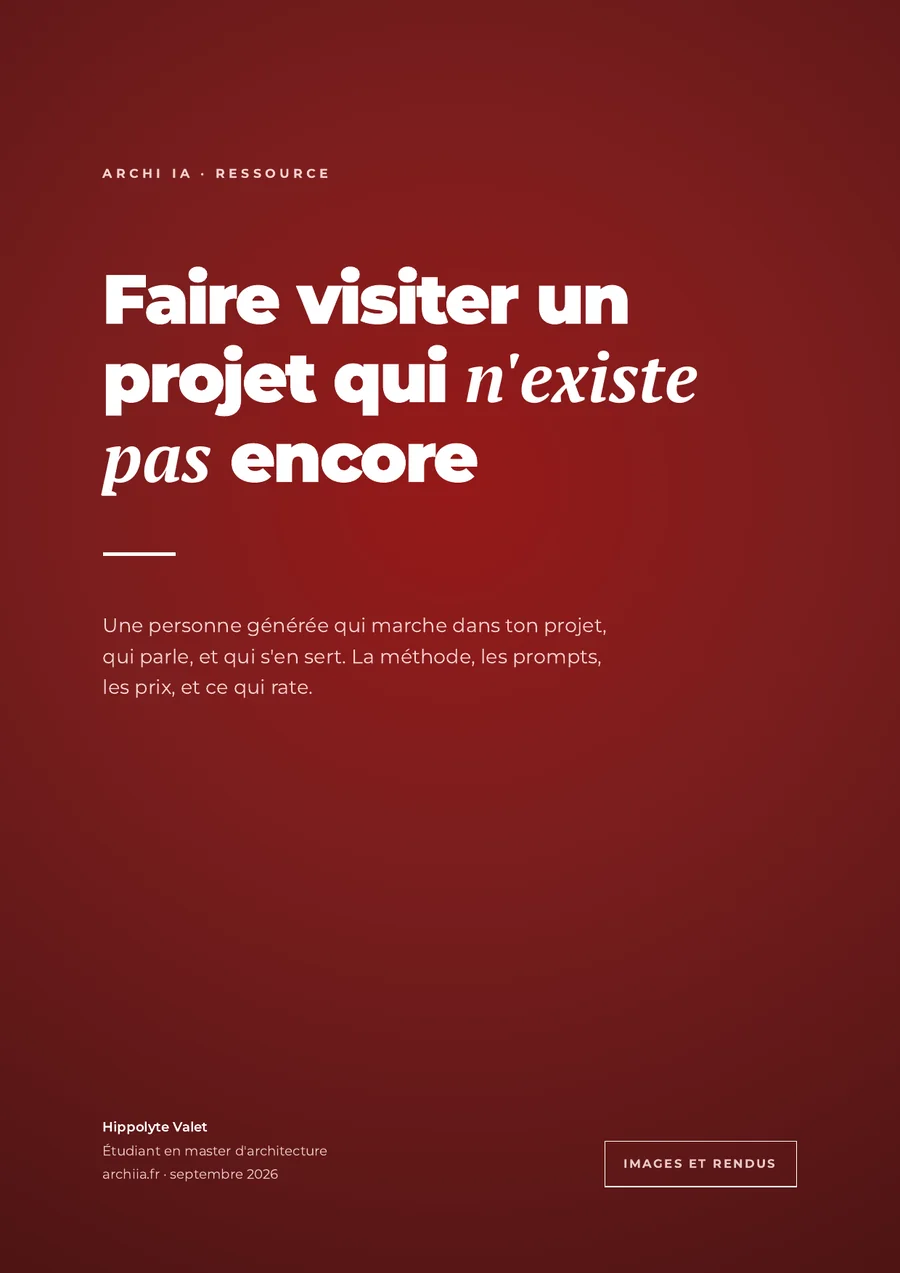 Couverture du guide « Faire visiter un projet qui n'existe pas encore »