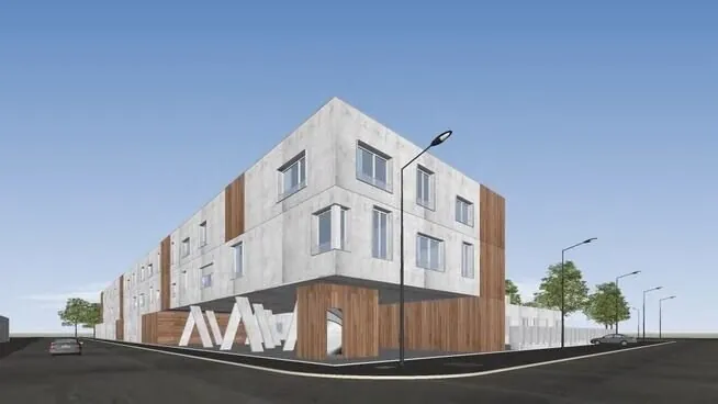 Maquette, logements collectifs en bois