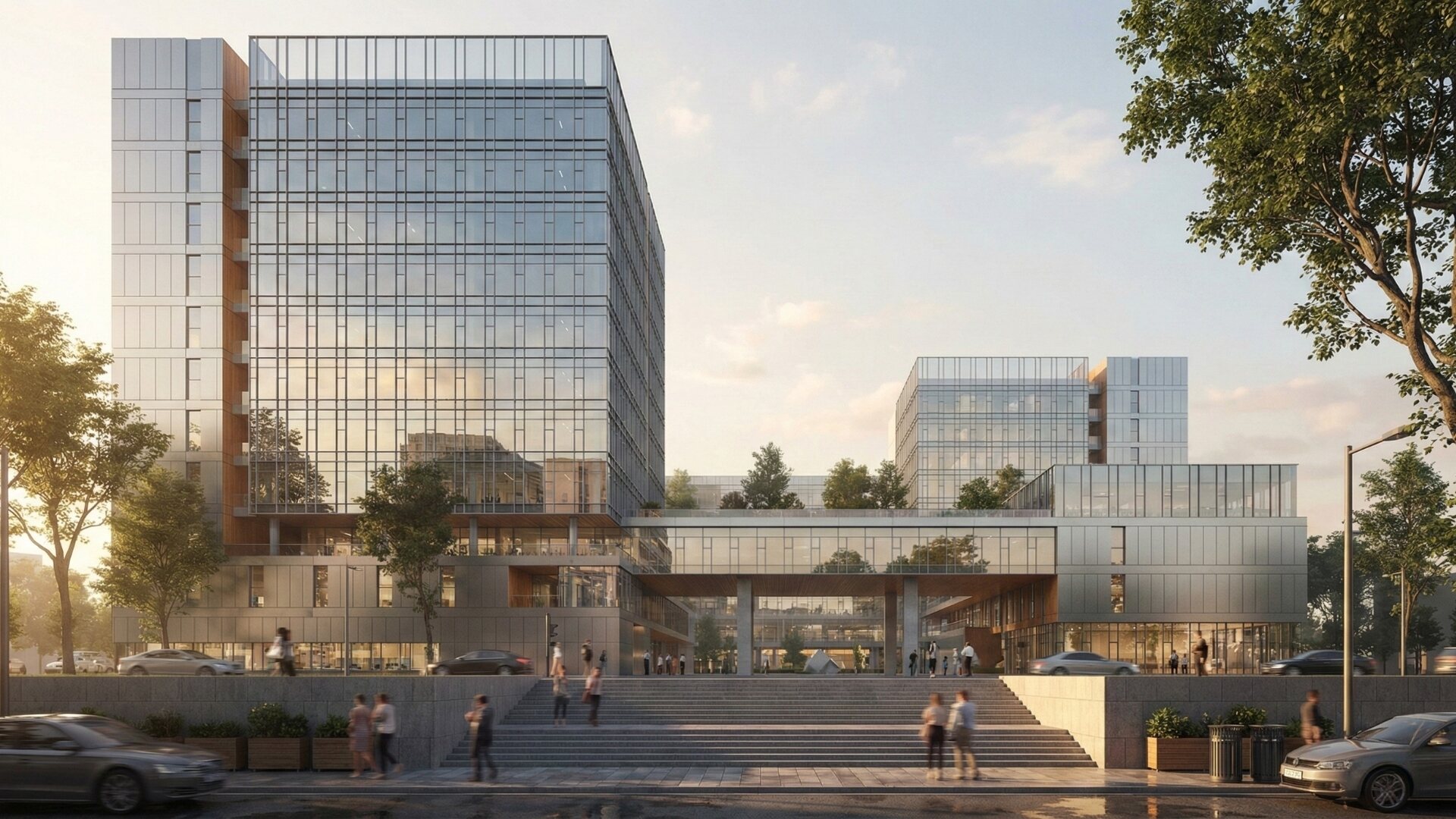 Le même immeuble, rendu produit dessus