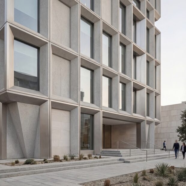 La même modélisation en béton brut. Le contexte est fabriqué pour l'exemple