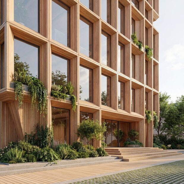 La même modélisation en bois. Le contexte est fabriqué pour l'exemple
